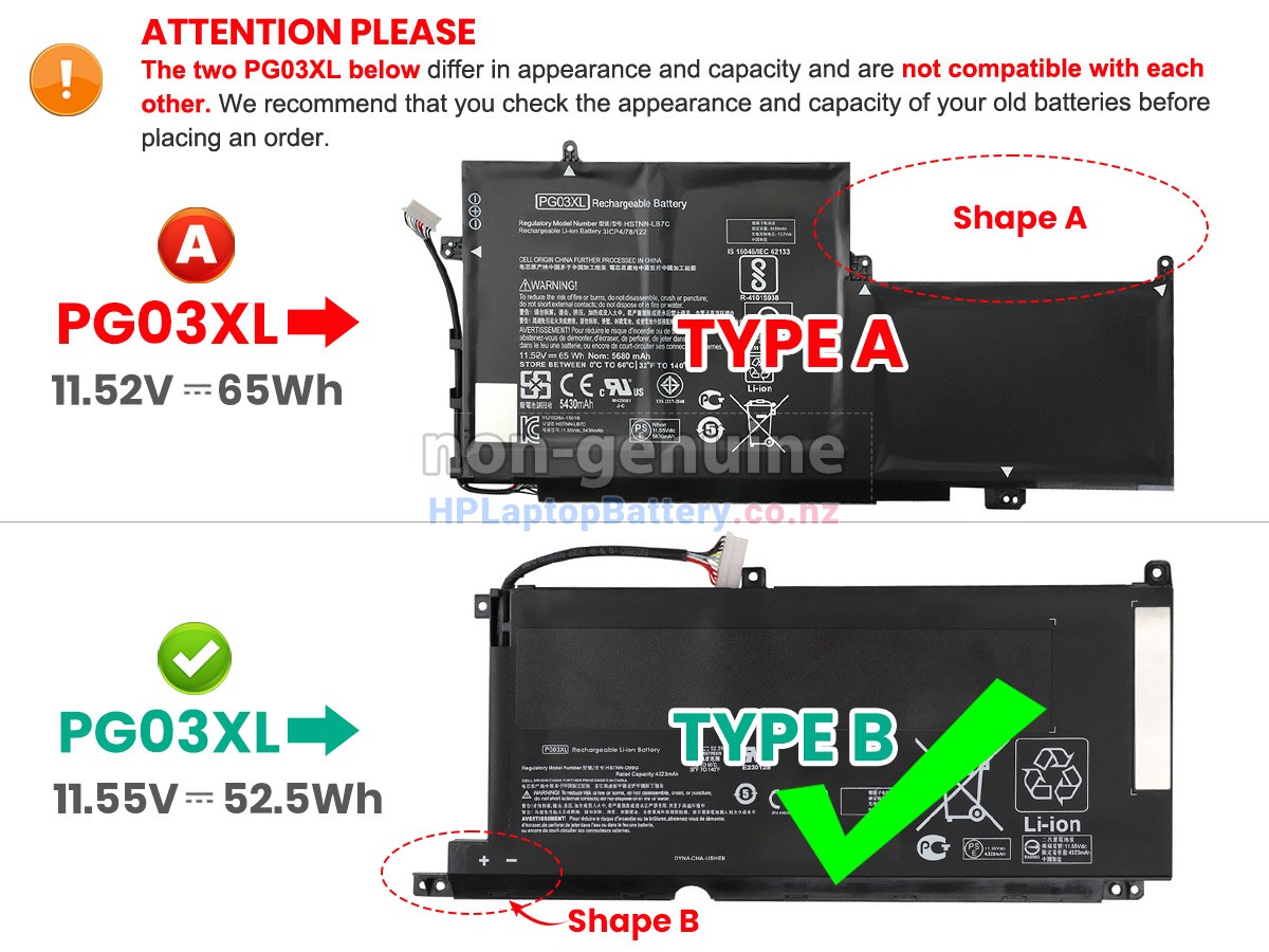 replacement HP PG03 battery